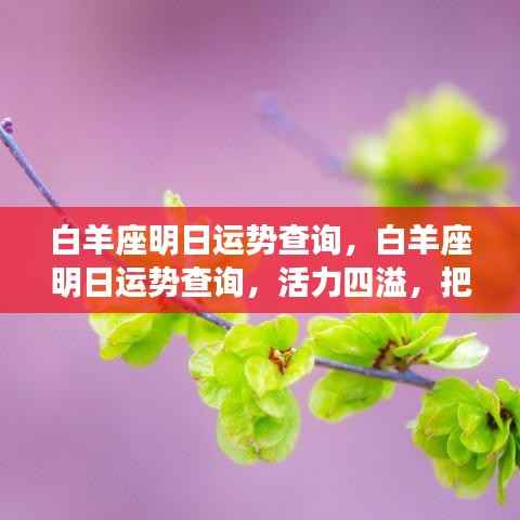 白羊座明日活力运势大解析,机遇与挑战并存