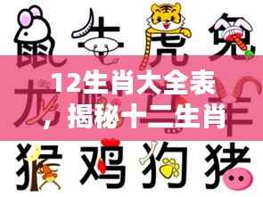 揭秘十二生肖运势奥秘,深度解析十二生肖大全表