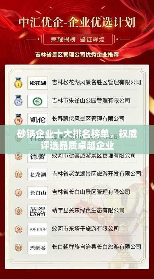 砂锅企业十大排名榜单,权威评选品质卓越企业