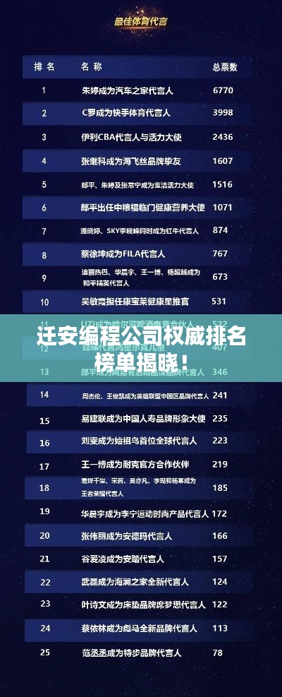迁安编程公司权威排名榜单揭晓!